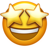 grinning face with star eyes 1f929